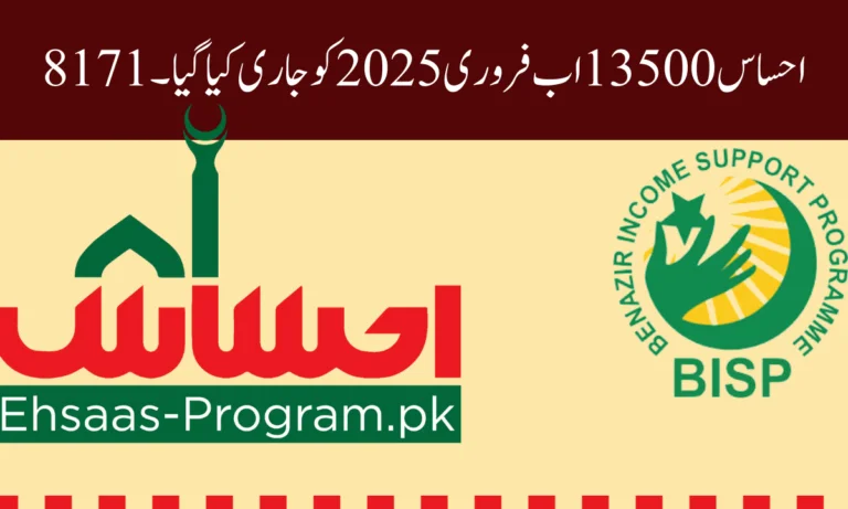8171 احساس 13500 اب فروری 2025 کو جاری کیا گیا۔
