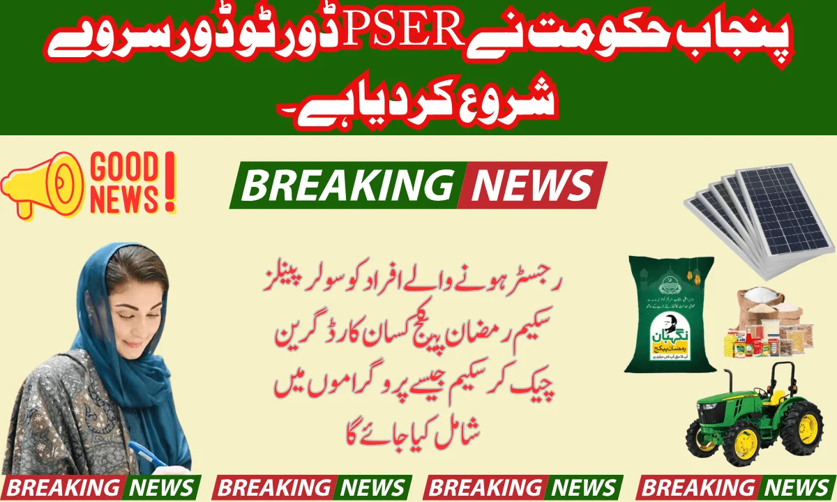 پی ایس ای ار میں ان لائن رجسٹریشن کے لیے پنجاب پورٹل کا بھی استعمال کیا جا سکتا ہے.