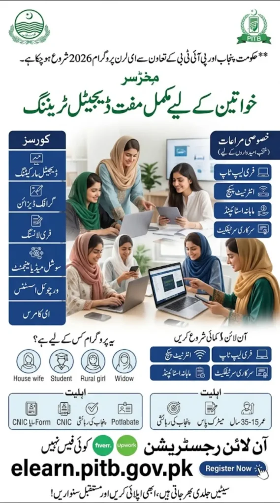 E Learn She Earn Program 2026 Apply Online - Free Laptop and Free Training